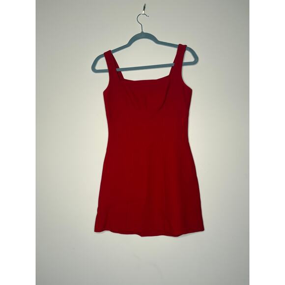 Red Bebe Lined Mini Dress US 2 - Picture 4 of 5